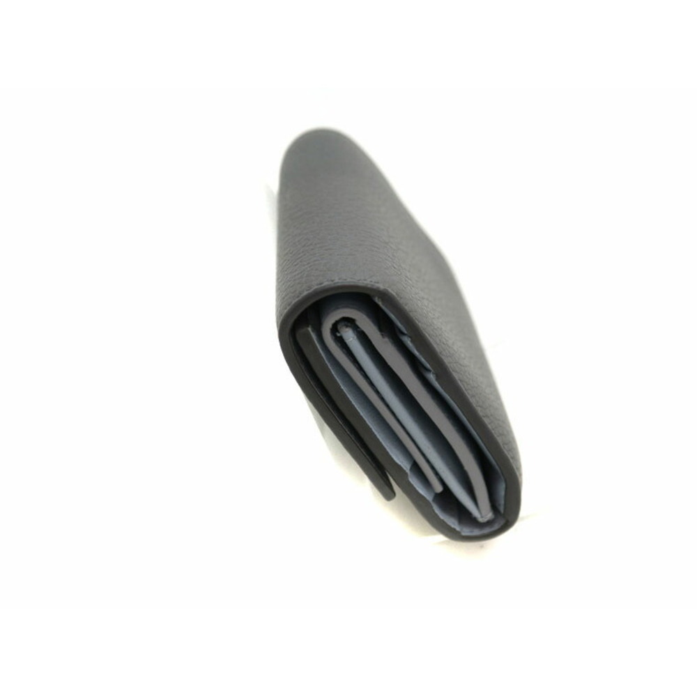 Celine Function Folded Gray Leather Compact Multi… - image 3